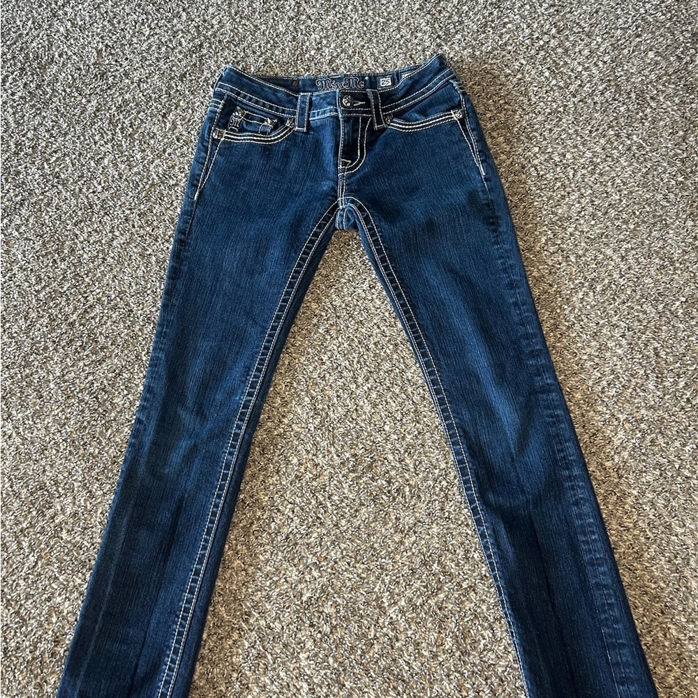 Miss Me Dark Blue Straight Leg Jeans